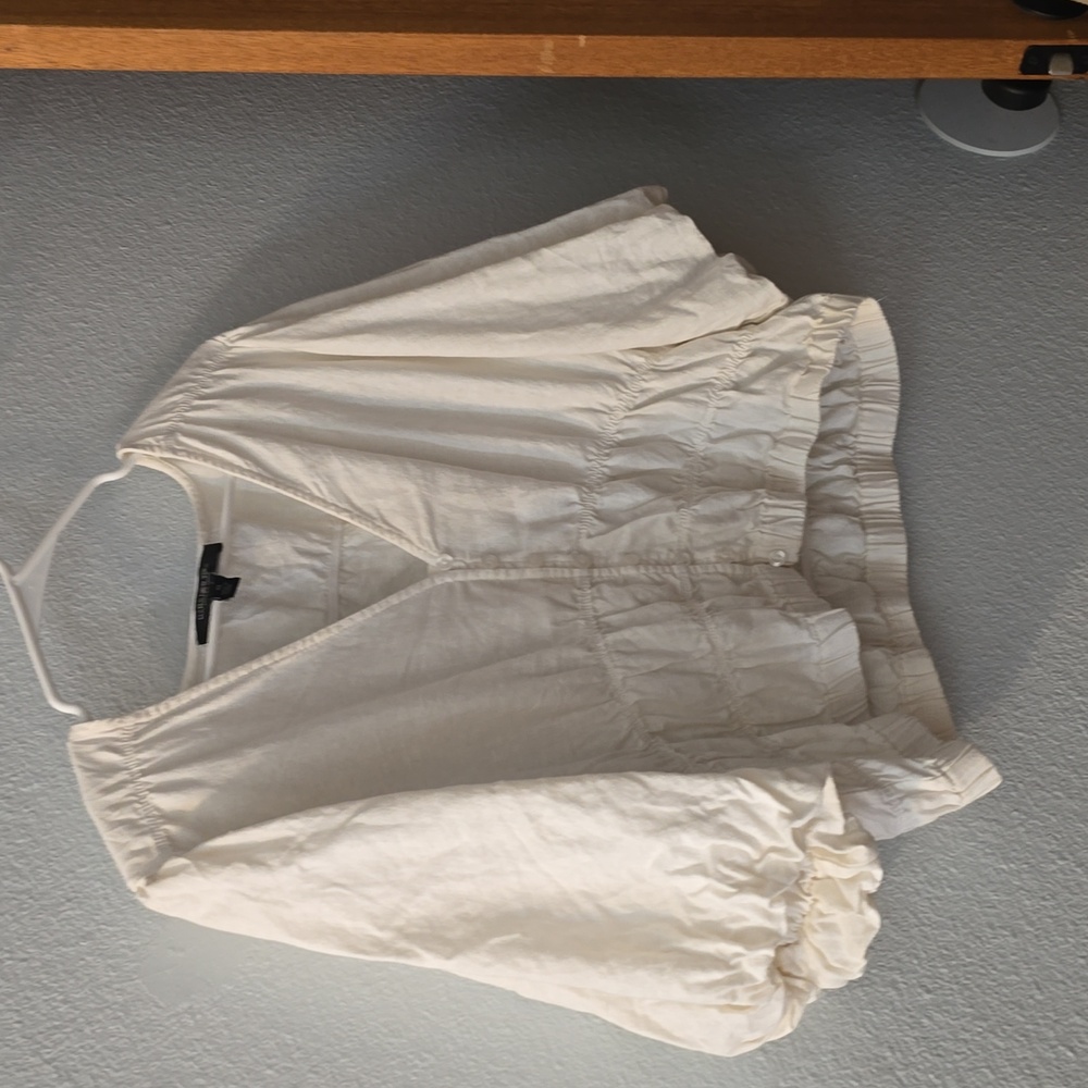 Marc New York Ruffled Sleeve Crop Top